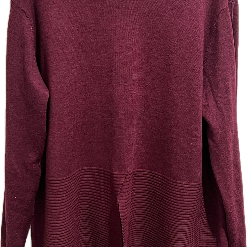 89TH & MADISON Women’s Ribbed Long Sleeve Drape Open Cardigan (Size: XL) EUC - Picture 7 of 9
